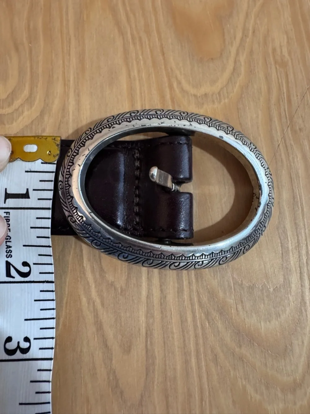 Brighton vintage Brown Braided Leather Belt Silver Classic Luxury Small